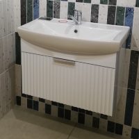 Тумба под раковину Onda 64н 700 1 ящик (белый глянец)